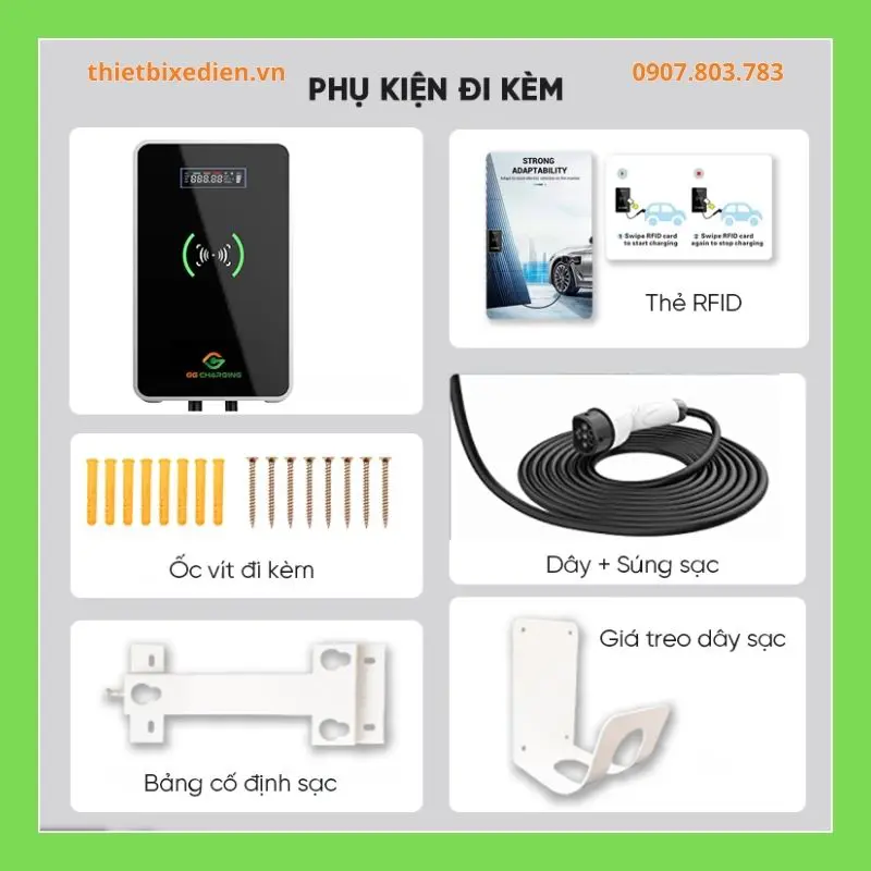 thiết bị xe điện sạc ô tô tại nhà GG Charging của An Gia